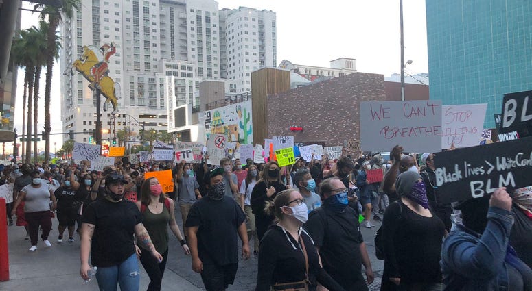 Protest march through downtown on 5-30-20
