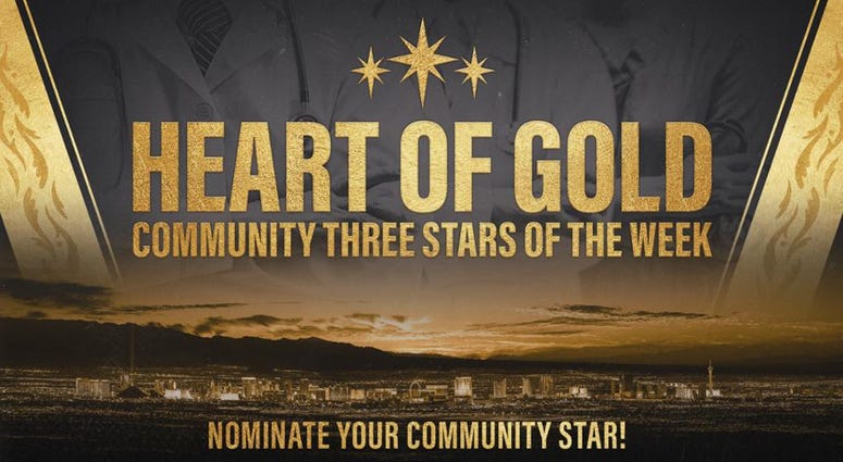 Logo for the Vegas Golden Knights Heart Of Gold campaign