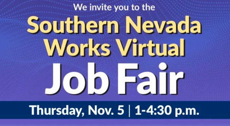 Flyer for the Southern Nevada Virtual Job Fair