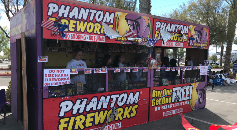 A "Safe-N-Sane" fireworks stand in Clark County