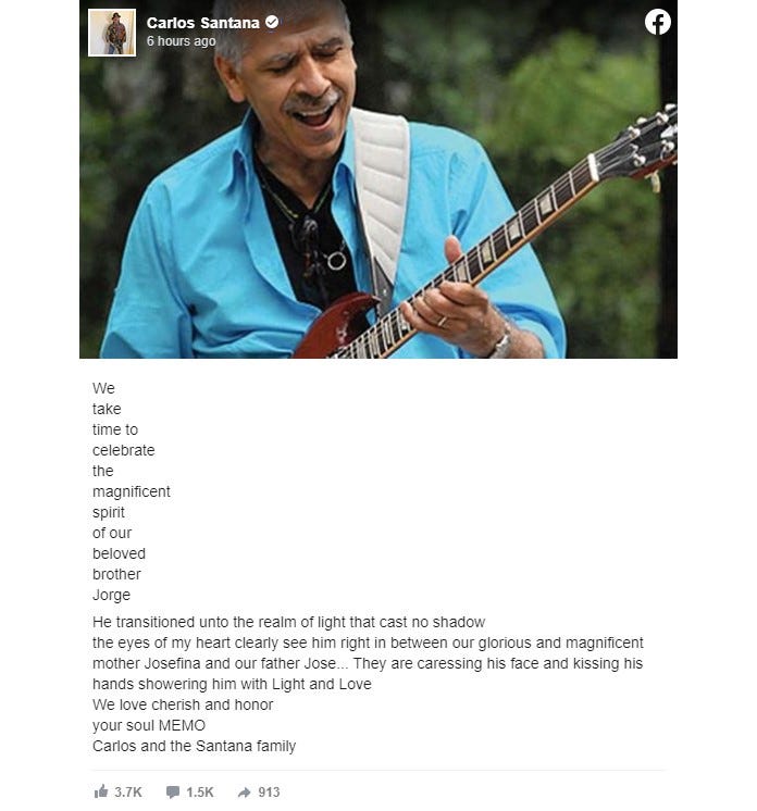carlos santana dead