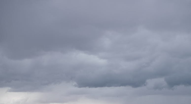 Rain falling on Las Vegas