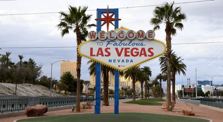 An Empty "Welcome To Las Vegas: sign