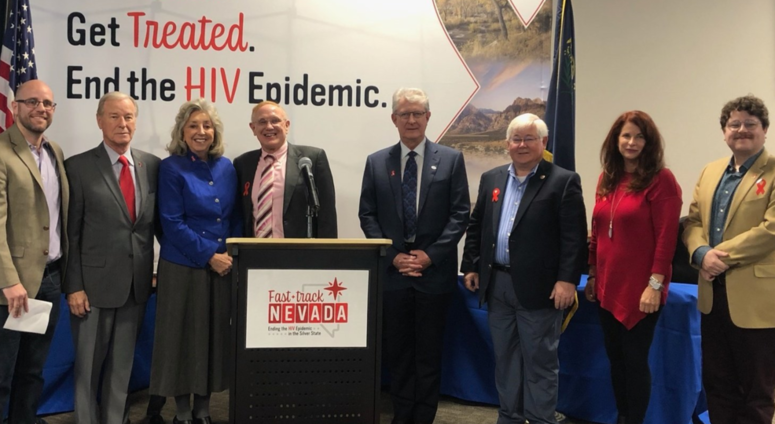 Gathering of Southern Nevada Elected Officials Signing The Paris Declaration, With The Goal Of Ending HIV By 2030
