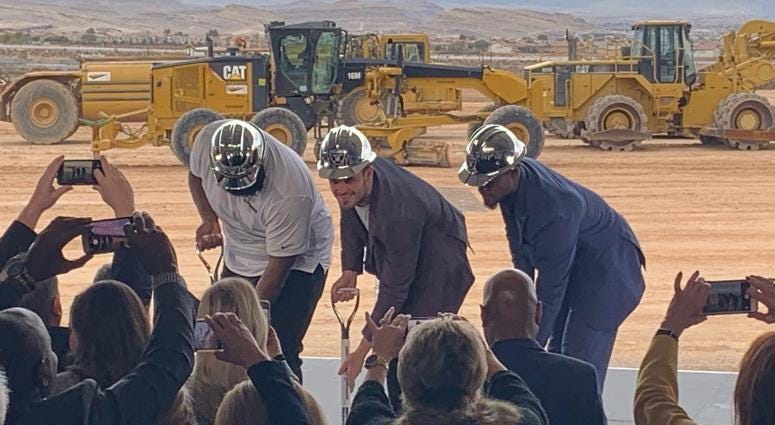 Raiders Henderson groundbreaking Raiders Henderson groundbreaking