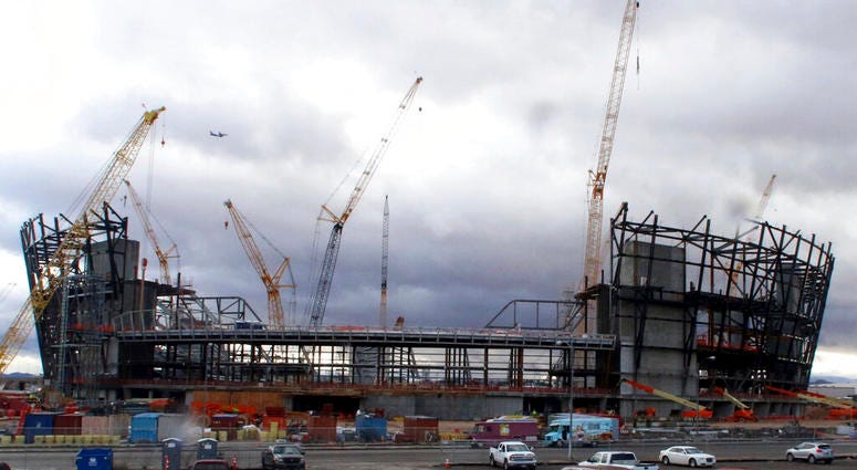 Las Vegas stadium construction; Jan. 2019 Las Vegas stadium construction; Jan. 2019