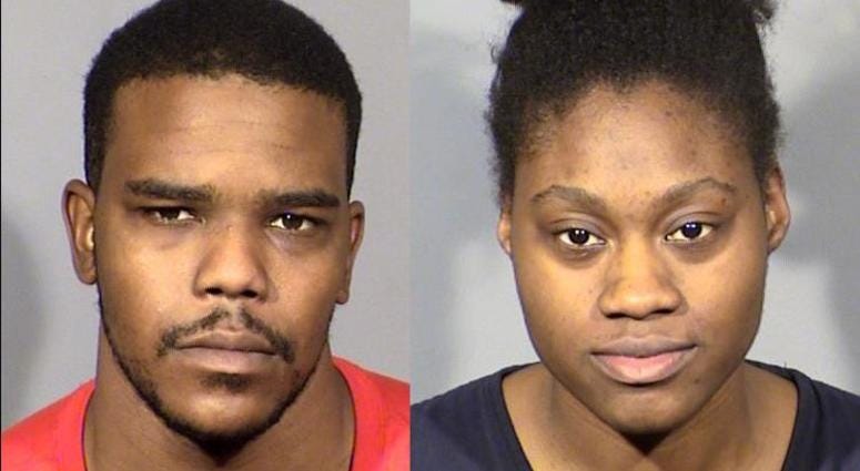 Mug shots of murder suspects Jecory Kemp and Tyeshia Jones