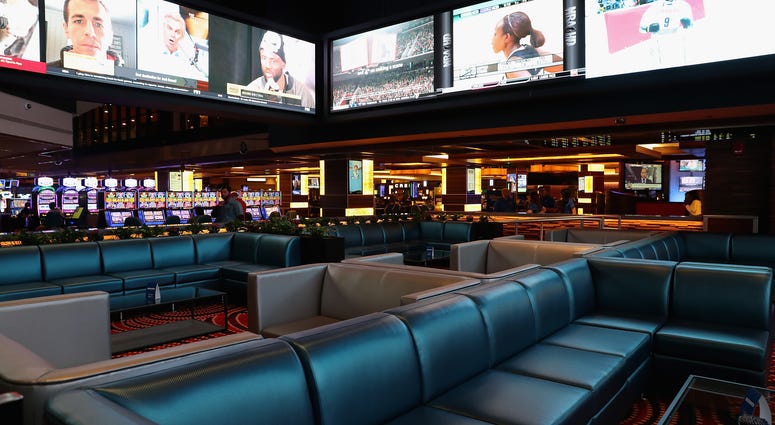 An overall general view of atmosphere at the opening of William Hill Sports Book at Tropicana Atlantic City on March 8, 2019 in Atlantic City,