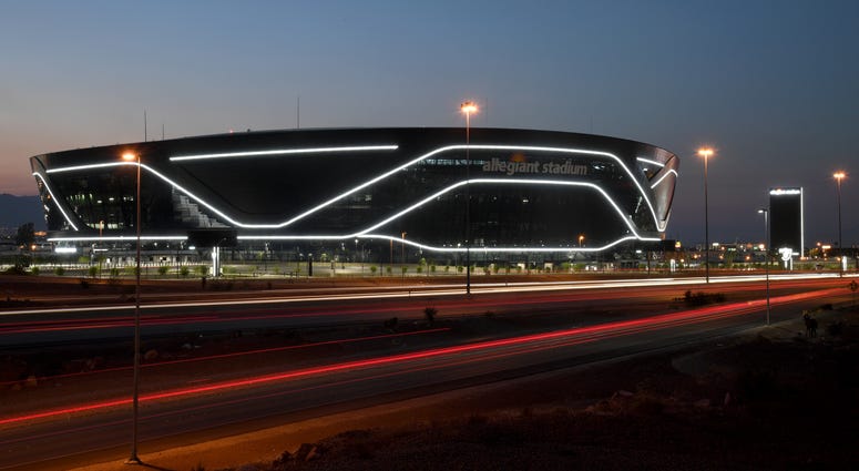 Exterior view of Allegiant Stadium