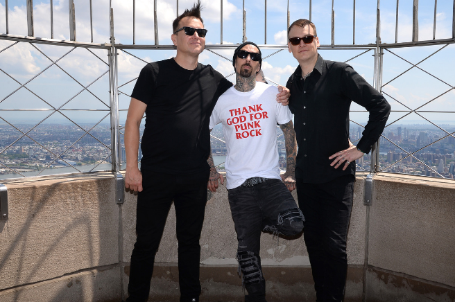 Blink-182 band members Mark Hoppus, Travis Barker and Matt Skiba Blink-182 band members Mark Hoppus, Travis Barker and Matt Skiba