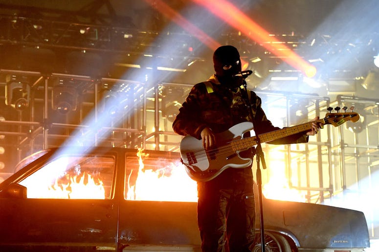 Tyler Joseph of Twenty One Pilots performs at the Forum on November 10, 2018 in Inglewood, California Tyler Joseph of Twenty One Pilots performs at the Forum on November 10, 2018 in Inglewood, California