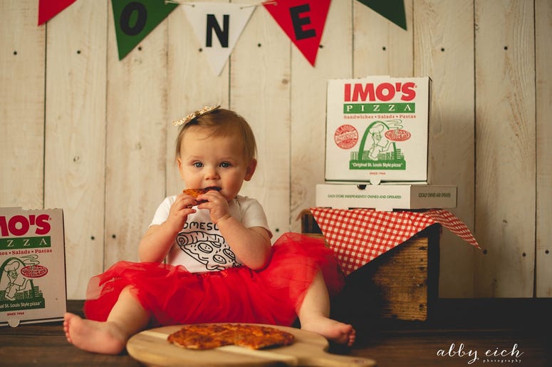 Imo's baby smash pizza