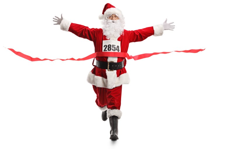 racing Santa