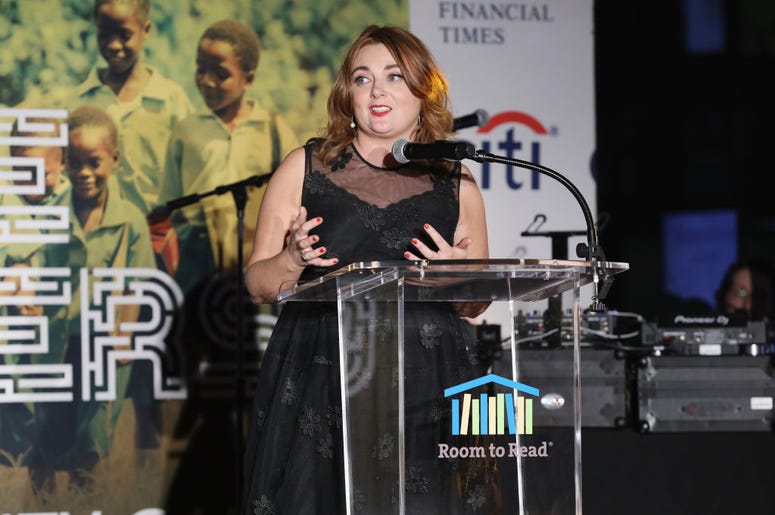 Honoree Editor-in-Chief of Glamour Samantha Barry speaks onstage during the 2018 Room to Read New York Gala on May 17, 2018 at SECOND in New York City.