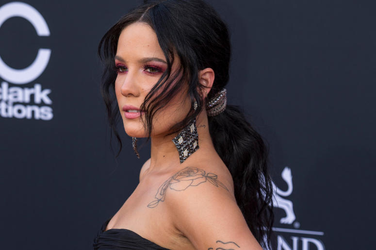 Halsey walking on the red carpet at the 2018 Billboard Music Awards Halsey walking on the red carpet at the 2018 Billboard Music Awards