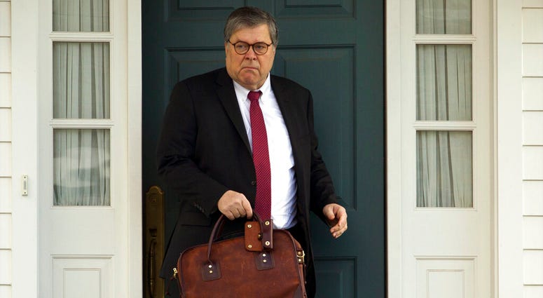 Attorney General William Barr leaves his home in McLean, Va. Barr told Congress on March 29, to expect version of special counsel's Russia report by mid-April. William Barr