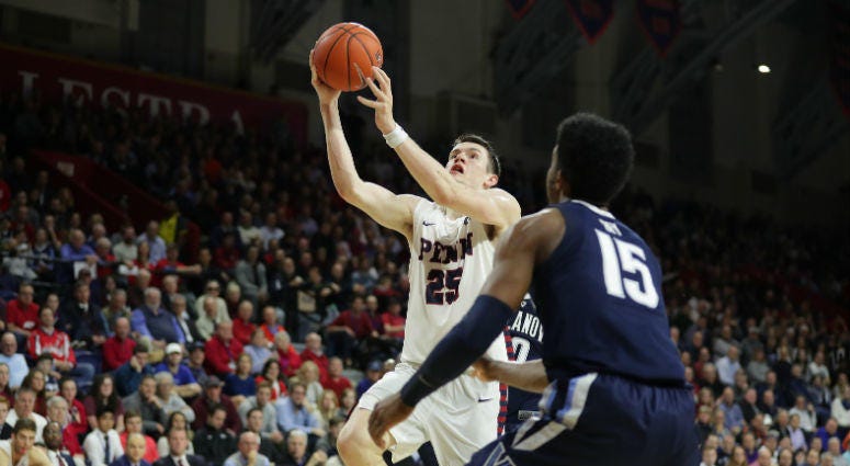 Penn senior AJ Brodeur leads the Quakers in scoring, rebounding, assists and blocks. Penn senior AJ Brodeur leads the Quakers in scoring, rebounding, assists and blocks.