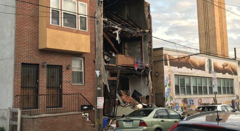 An explosion happened at a home on 20th Street near Federal Street in South Philadelphia Monday night. An explosion happened at a home on 20th Street near Federal Street in South Philadelphia Monday night.