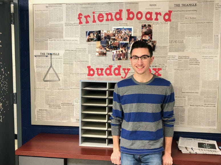 The Triangle Editor-in-Chief Mike Avena. The Triangle Editor-in-Chief Mike Avena.