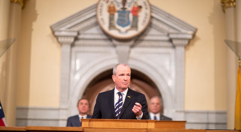 Gov. Phil Murphy delivers his first State of the State address in Trenton, New Jersey, on Jan. 15, 2019. Gov. Phil Murphy delivers his first State of the State address in Trenton, New Jersey, on Jan. 15, 2019.