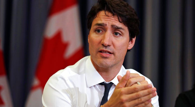 Prime Minister Justin Trudeau gestures during a roundtable discussion with members of the Canadian Technology Accelerator. Prime Minister Justin Trudeau gestures during a roundtable discussion with members of the Canadian Technology Accelerator.