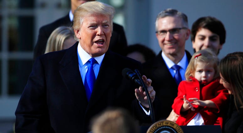 President Donald Trump speaks to participants of the annual March for Life event, in the Rose Garden of the White House in Washington. President Donald Trump speaks to participants of the annual March for Life event, in the Rose Garden of the White House in Washington.