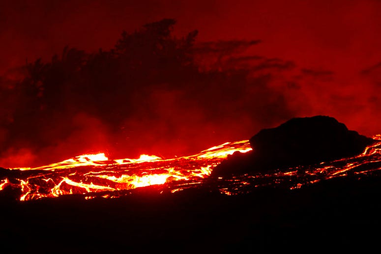 As lava flows have grown more vigorous in recent days, there's concern more homes may burn and more evacuations may be ordered. A river of pahoehoe lava flows inside Leilani Estates near Pahoa, Hawaii.