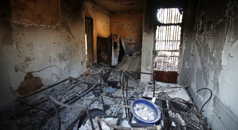 The burned kitchen of a house is seen in Mati, east of Athens, Wednesday, July 25, 2018. The burned kitchen of a house is seen in Mati, east of Athens, Wednesday, July 25, 2018.