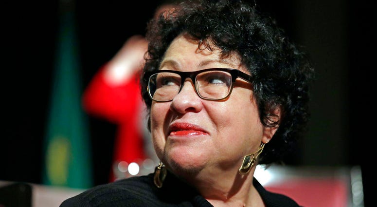 In this Jan. 23, 2018 photo, Supreme Court Associate Justice Sonia Sotomayor speaks at a civics event in Seattle. Supreme Court Associate Justice Sonia Sotomayor