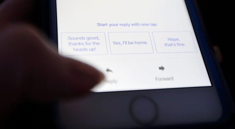 Google has begun suggesting auto-responses to emails such as these as the latest version of Gmail rolls out on web browsers. Google has begun suggesting auto-responses to emails such as these as the latest version of Gmail rolls out on web browsers.