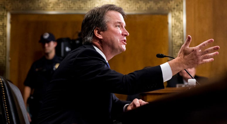 Supreme Court nominee Judge Brett Kavanaugh testifies during the Senate Judiciary Committee, Thursday, Sept. 27, 2018 on Capitol Hill in Washington. Supreme Court nominee Judge Brett Kavanaugh