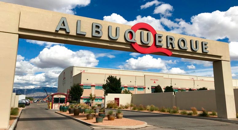 This Oct. 8, 2018 image shows the entrance to ABQ Studios in Albuquerque, N.M., on Monday, Oct. 8, 2018. This Oct. 8, 2018 image shows the entrance to ABQ Studios in Albuquerque, N.M., on Monday, Oct. 8, 2018.