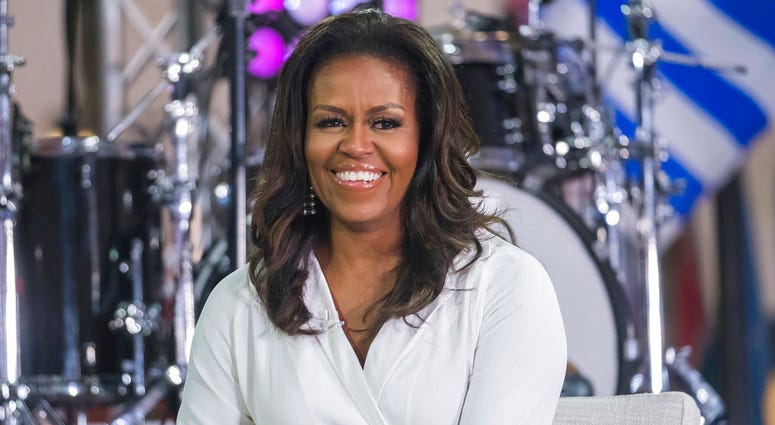 In this Oct. 11, 2018 file photo, Michelle Obama participates in the International Day of the Girl on NBC's "Today" show in New York. Michelle Obama