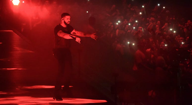 Drake performs at the Staples Center in Los Angeles, Oct. 12, 2018. Drake performs at the Staples Center in Los Angeles.
