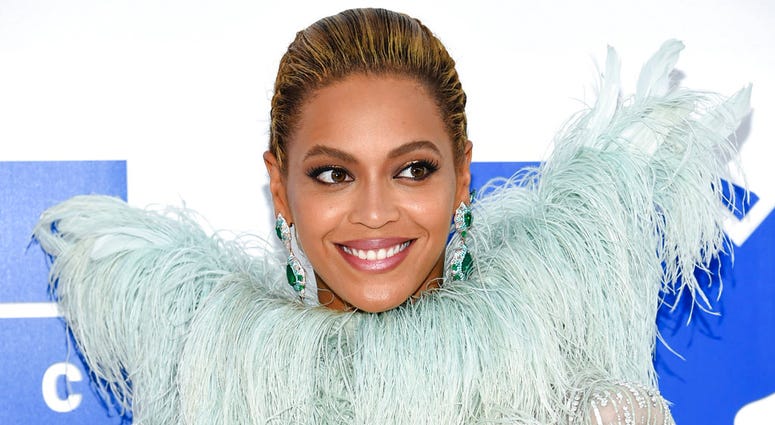 In this Aug. 28, 2016 file photo, Beyonce arrives at the MTV Video Music Awards at Madison Square Garden, in New York. Beyonce