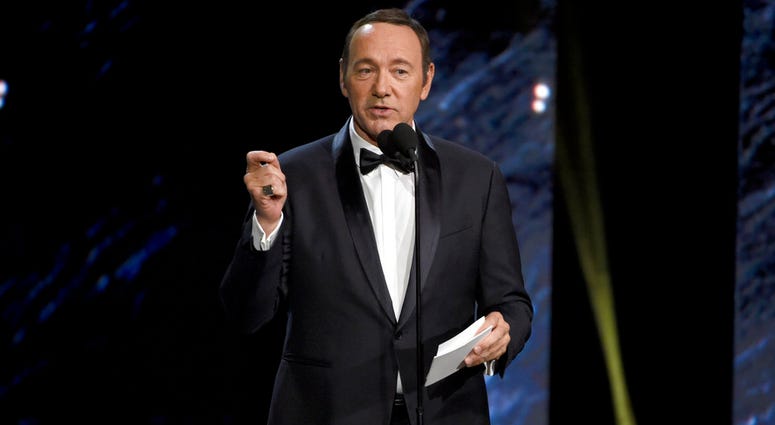 In this Oct. 27, 2017, file photo, Kevin Spacey presents an award in Beverly Hills, Calif. Kevin Spacey