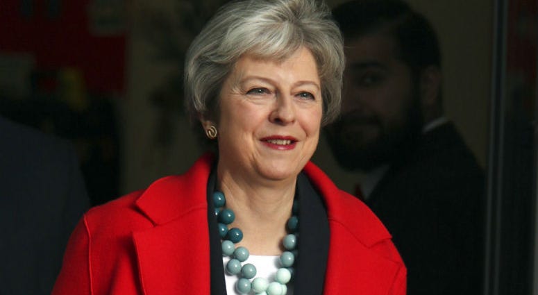 British Prime Minister Theresa May leaves BBC Broadcasting House in London after appearing on the Andrew Marr show, Sunday, Jan. 6, 2019. British Prime Minister Theresa May leaves BBC Broadcasting House in London after appearing on the Andrew Marr show, Sunday, Jan. 6, 2019.