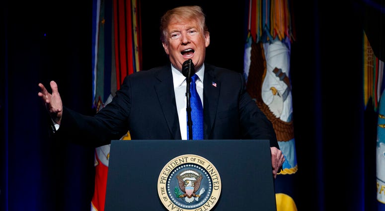 President Donald Trump speaks about American missile defense doctrine, Thursday, Jan. 17, 2019, at the Pentagon. President Donald Trump