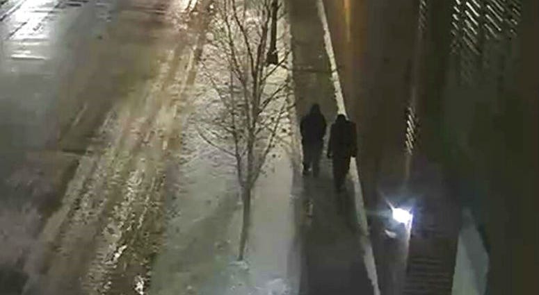 This image provided by the Chicago Police Department and taken from surveillance video shows two people of interest in an attack on "Empire" actor Jussie Smollett walking along a street in the Streeterville neighborhood of Chicago, early Tuesday, Jan. 29, This image provided by the Chicago Police Department and taken from surveillance video shows two people of interest in an attack on "Empire" actor Jussie Smollett walking along a street in the Streeterville neighborhood of Chicago, early Tuesday, Jan. 29,