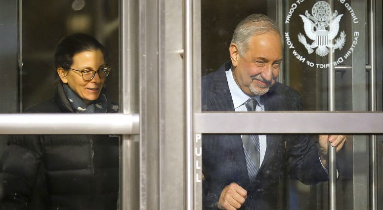 Clare Bronfman, a member of Nxivm, an organization charged in sex trafficking, leaves Brooklyn Federal Court with her lawyer Mark Geragos after she received medical attention while in court, Wednesday March 27, 2019, in New York. Clare Bronfman, a member of Nxivm, an organization charged in sex trafficking, leaves Brooklyn Federal Court with her lawyer Mark Geragos after she received medical attention while in court.