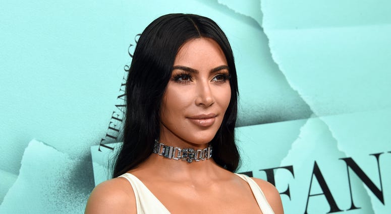 This Oct. 9, 2018 file photo shows Kim Kardashian West at the Tiffany & Co. 2018 Blue Book Collection: The Four Seasons of Tiffany celebration in New York. Kim Kardashian West