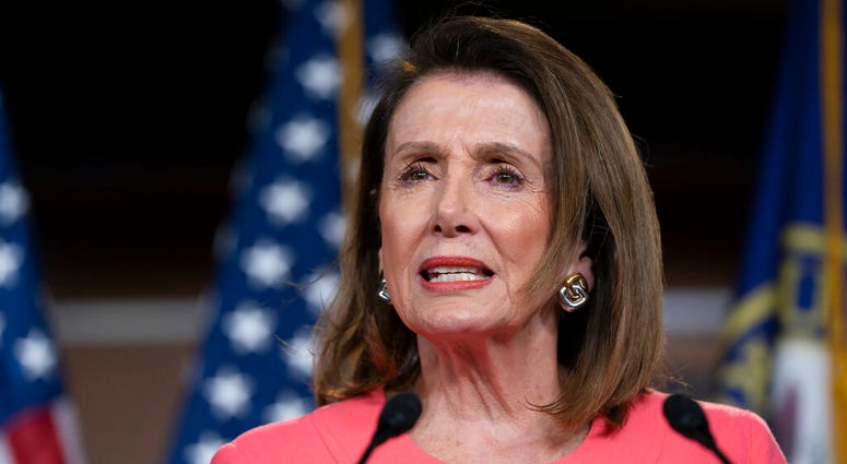Speaker of the House Nancy Pelosi, D-Calif., speaks to the media at a news conference on Capitol Hill in Washington, Thursday, May 2, 2019. Speaker of the House Nancy Pelosi, D-Calif., speaks to the media at a news conference on Capitol Hill in Washington, Thursday, May 2, 2019.
