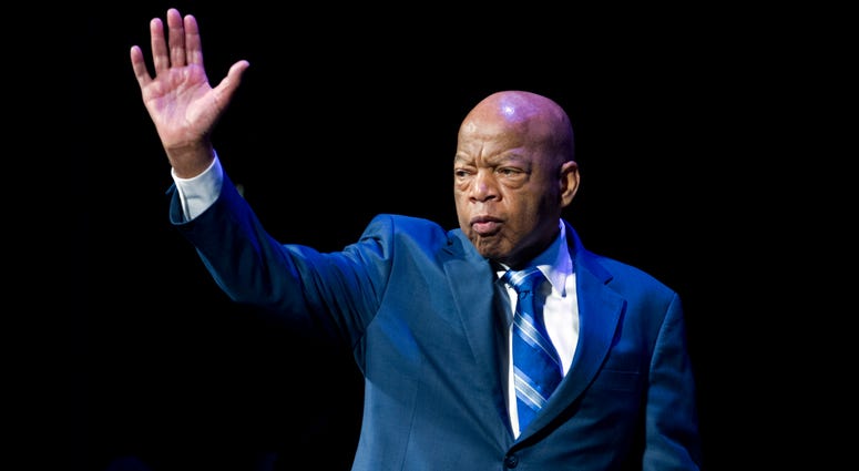 This Jan. 3, 2019 file photo shows Rep. John Lewis, D-Ga., during a swearing-in ceremony of Congressional Black Caucus members of the 116th Congress in Washington. Rep. John Lewis