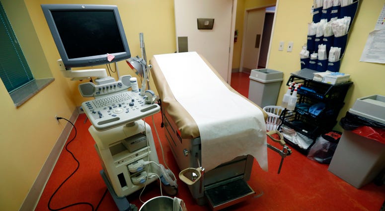 This Friday, May 17, 2019 photo shows an examination/procedure room at the Jackson Women's Health Organization in Jackson, Miss. The facility is the state's only abortion clinic. Jackson Women's Health Organization