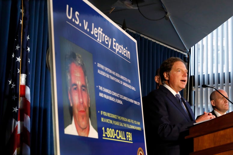 United States Attorney for the Southern District of New York Geoffrey Berman speaks during a news conference, in New York, Monday, July 8, 2019. Geoffrey Berman