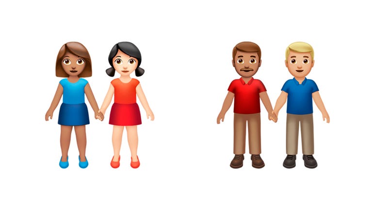 This image provided by Apple shows new emoji's released by Apple. This image provided by Apple shows new emoji's released by Apple.