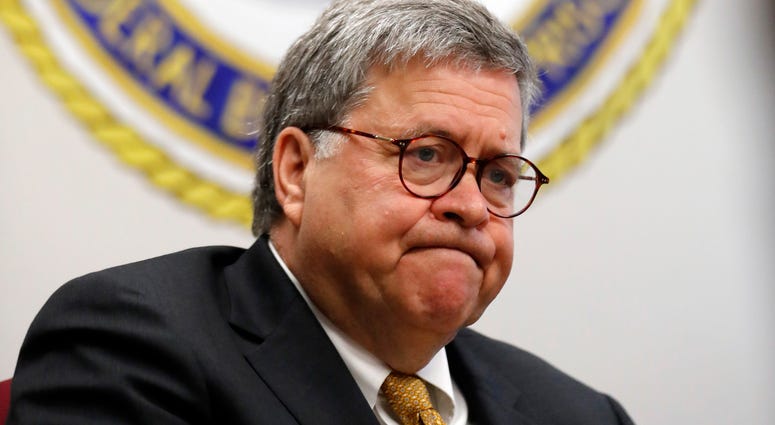 In this July 8, 2019 file photo, Attorney General William Barr speaks during a tour of a federal prison in Edgefield, S.C. The Justice Department says it will carry out executions of federal death row inmates for the first time since 2003. In this July 8, 2019 file photo, Attorney General William Barr speaks during a tour of a federal prison in Edgefield, S.C. The Justice Department says it will carry out executions of federal death row inmates for the first time since 2003.