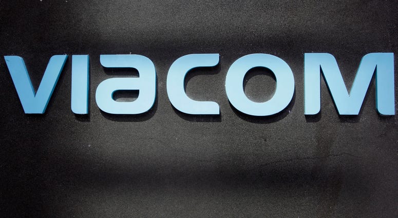 This Aug. 3, 2011, file photo, shows the Viacom logo at Viacom headquarters in New York. Viacom