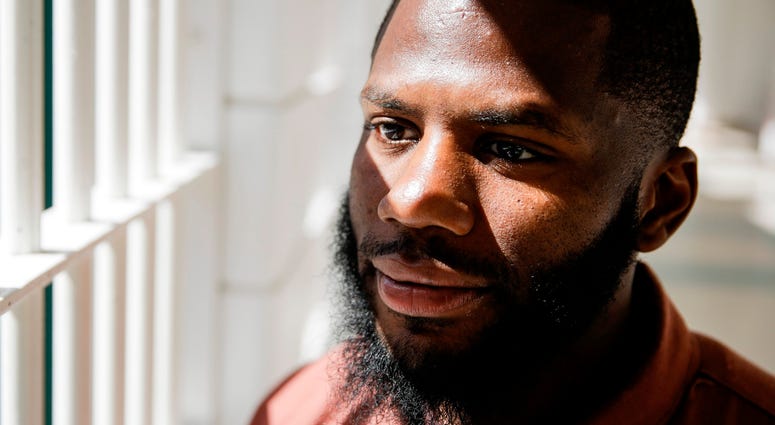 Incarcerated filmmaker Donyea poses for a portrait at the State Correctional Institution in Chester, Pa. Incarcerated filmmaker Donyea poses for a portrait at the State Correctional Institution in Chester, Pa.