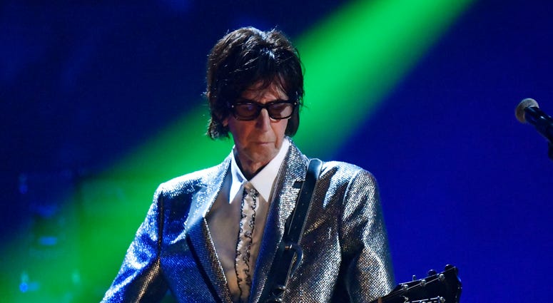 Ric Ocasek, from the Cars, performs during the Rock and Roll Hall of Fame Induction ceremony in Cleveland in 2018. Ric Ocasek, from the Cars, performs during the Rock and Roll Hall of Fame Induction ceremony in Cleveland in 2018.